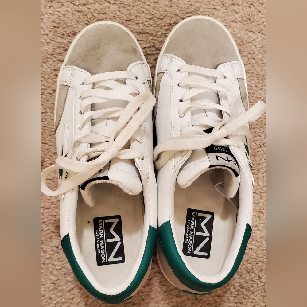 Mark Nason White and grey leather sneaker size 6.5 Womens - Picture 6 of 7